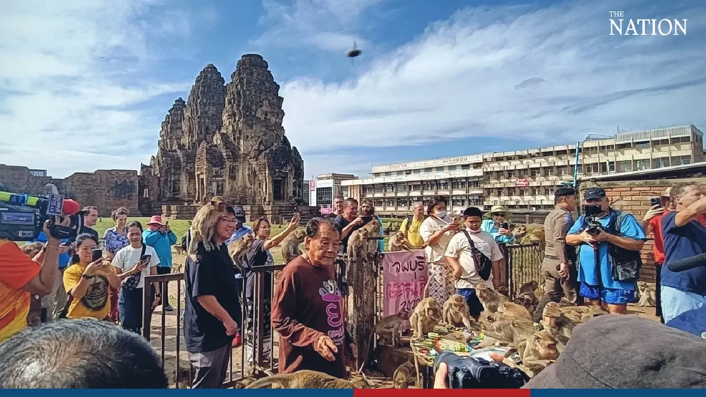 Lop Buri throws spectacular feast for its long-tailed macaques, attracting tourists Lop Buri throws spectacular feast for its long-tailed macaques, attracting tourists