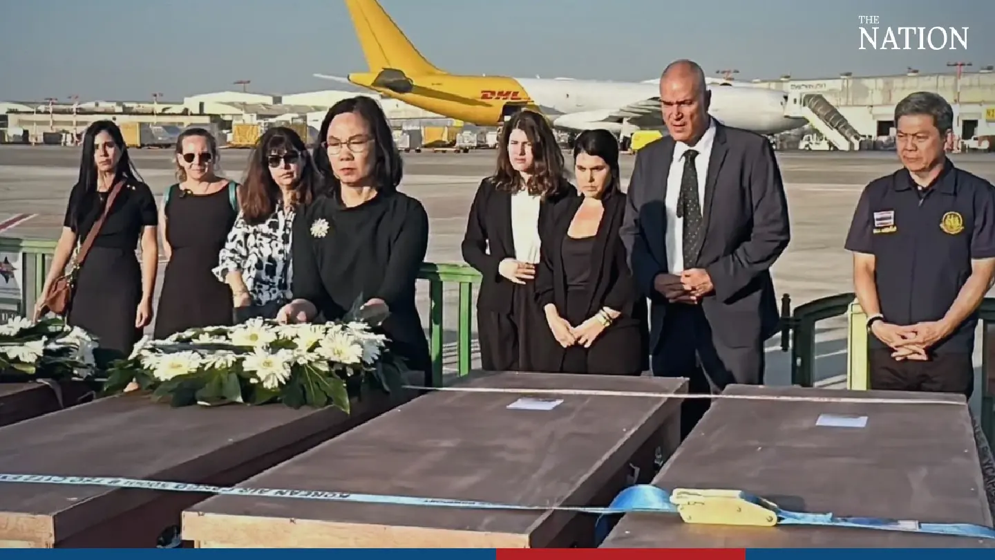 Final 8 bodies of 34 Thais slain in Israel return home