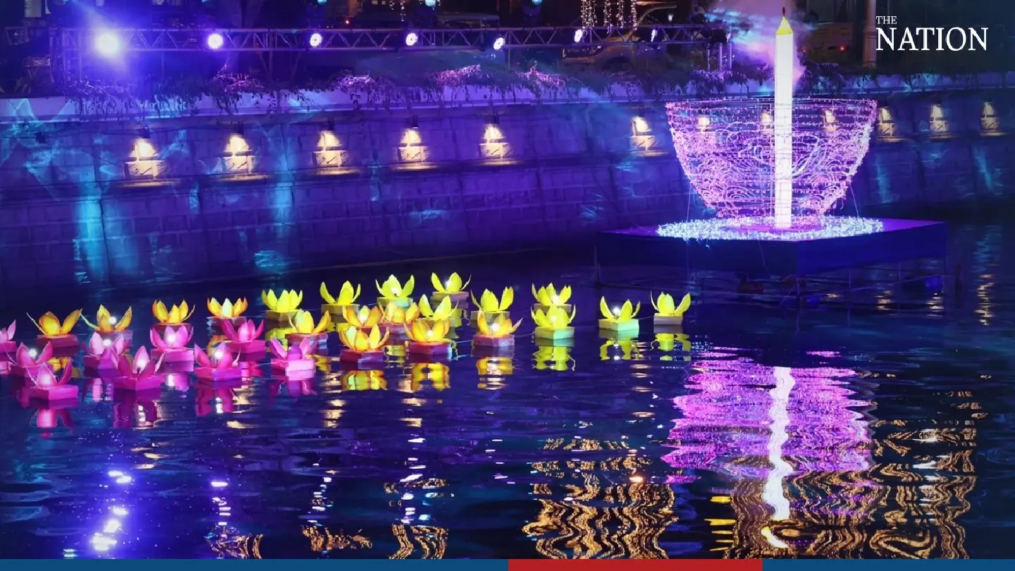 Waterways light up as Loy Krathong festival begins in Bangkok
