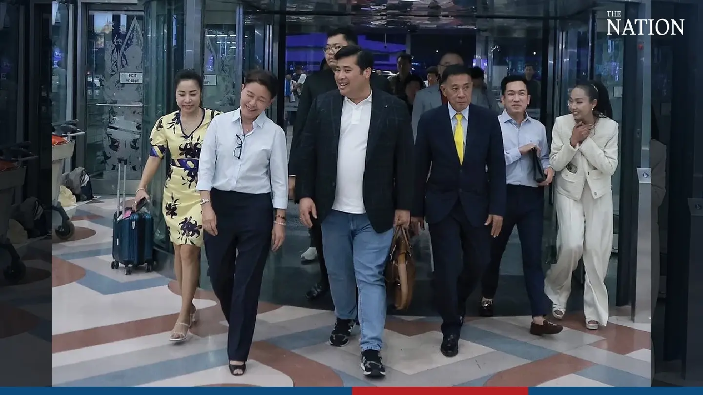 King’s son ‘Than On’ hints at return as he boards plane