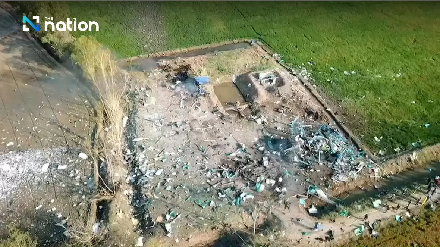 Deadly explosion at fireworks factory leaves all 23 workers dead in Suphanburi