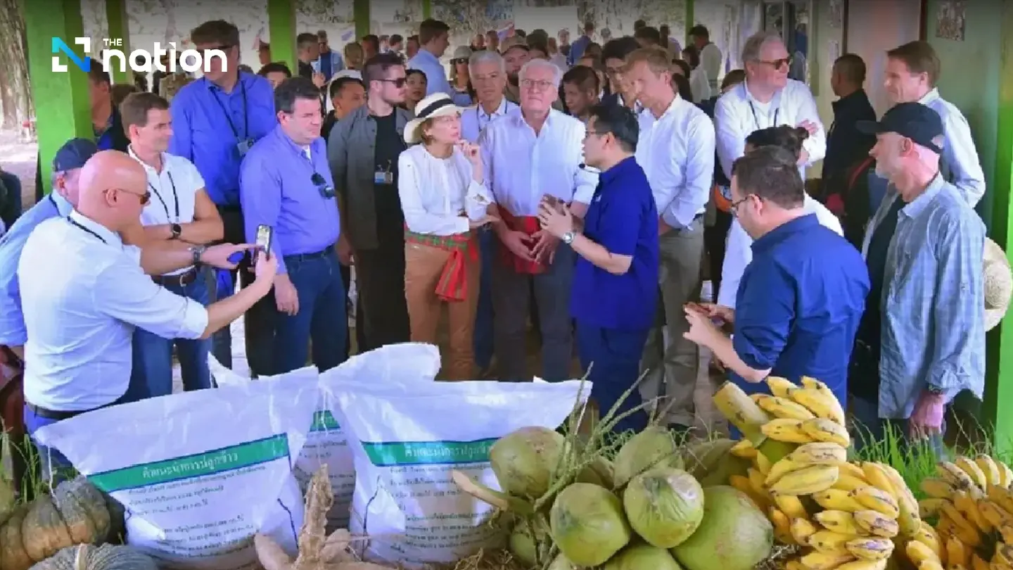 German president checks out Thai-German sustainable farming project in Northeast German president checks out Thai-German sustainable farming project in Northeast