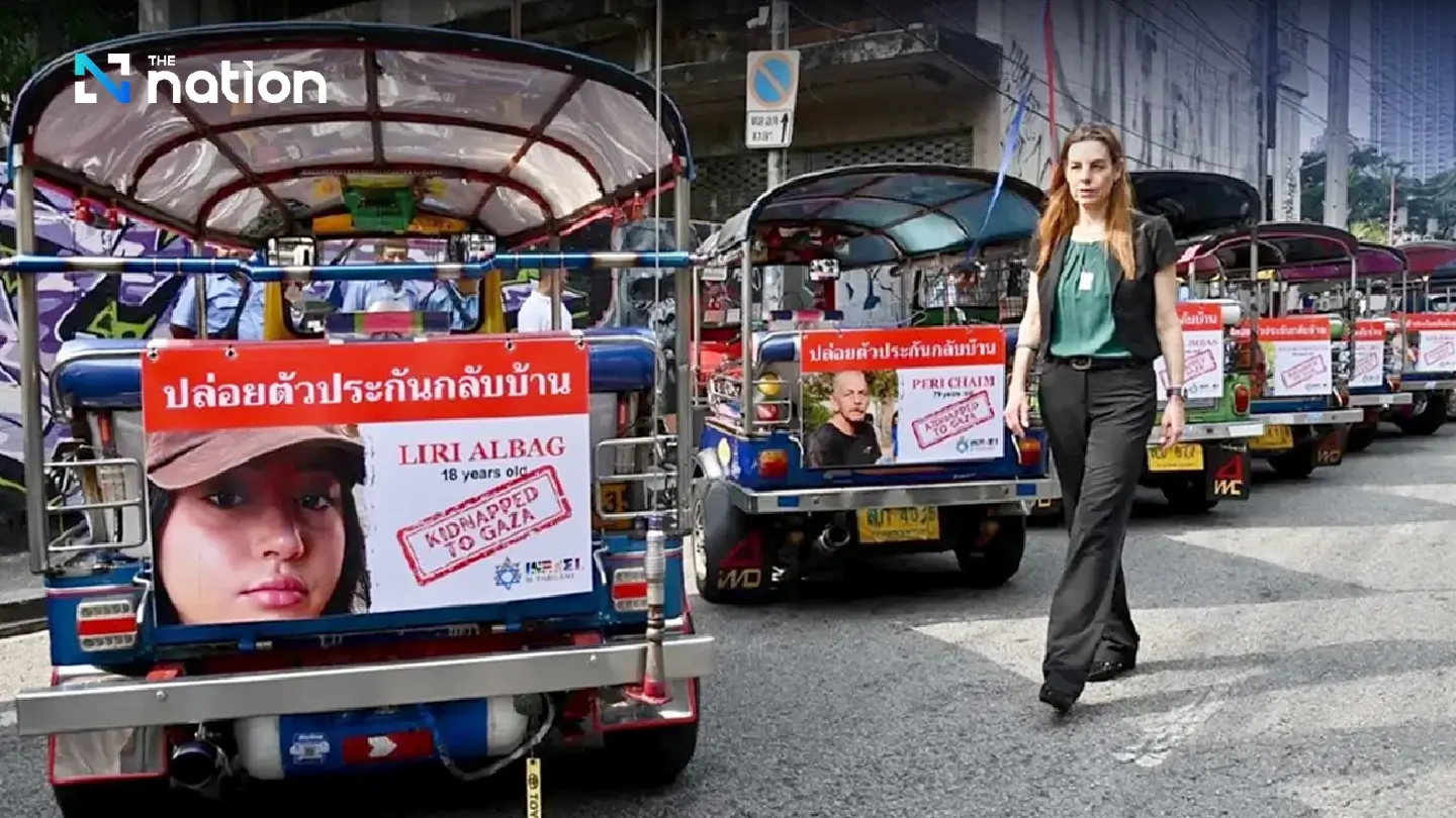 Israeli embassy launches tuk-tuk campaign demanding release of hostages Israeli embassy launches tuk-tuk campaign demanding release of hostages