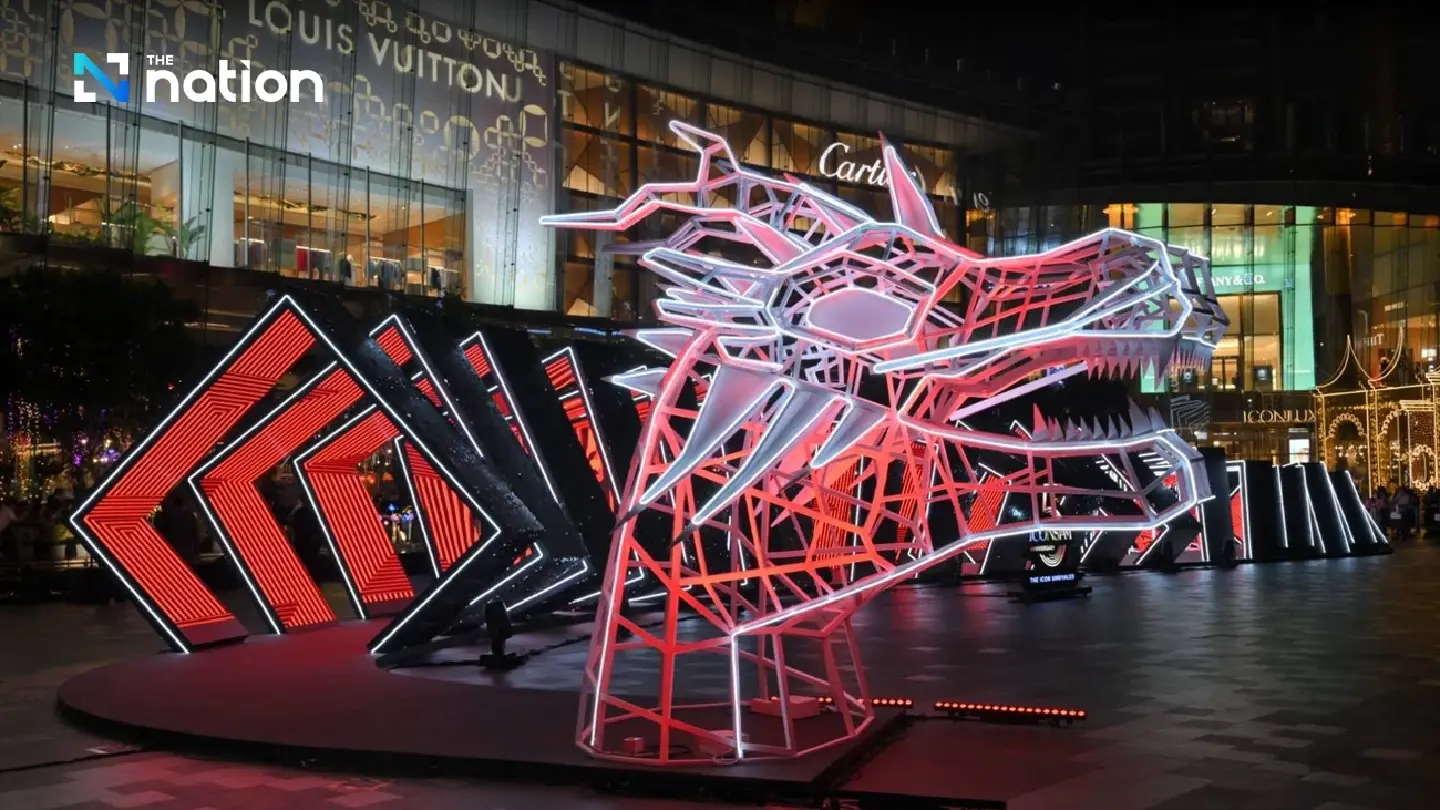 Enter the digital realm with Miguel Chevalier’s ‘magical’ dragon at ICONSIAM