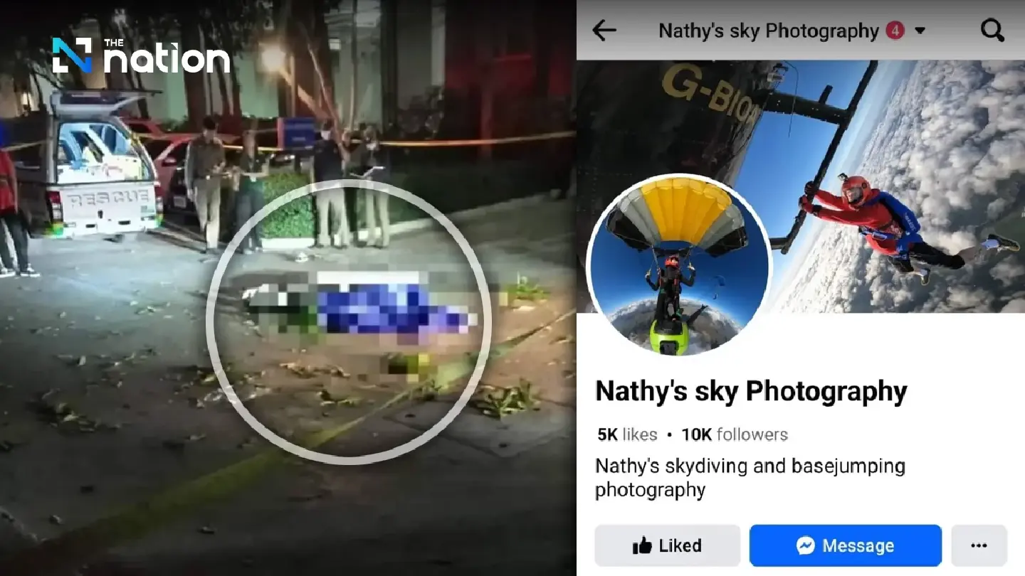 Skydiver falls to his death from Pattaya condo as parachute fails to open Skydiver falls to his death from Pattaya condo as parachute fails to open