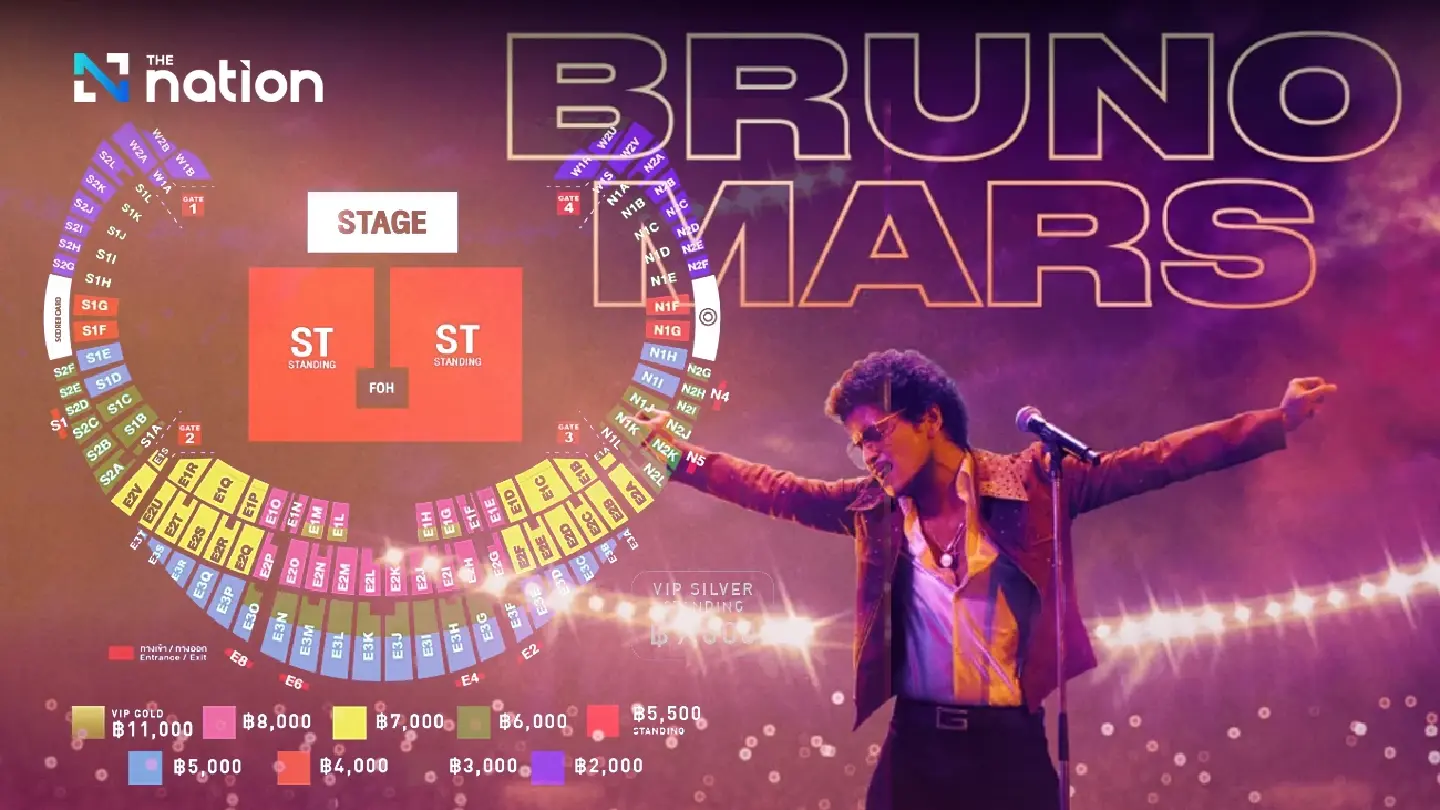 Pop icon Bruno Mars to perform in Bangkok in March Pop icon Bruno Mars to perform in Bangkok in March