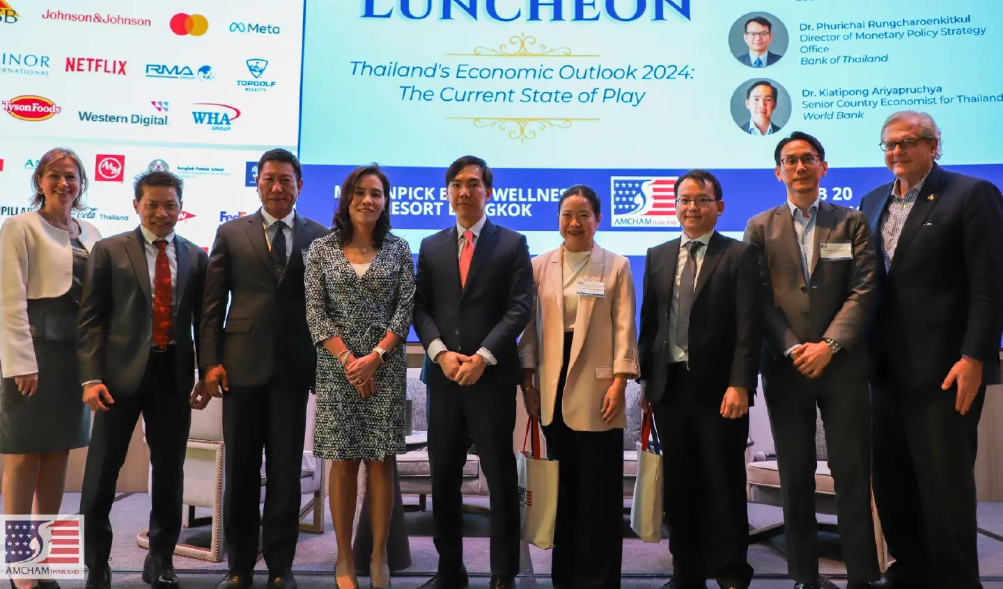 Leading economists offer insights on 2024 Thailand Business Outlook at Amcham Luncheon