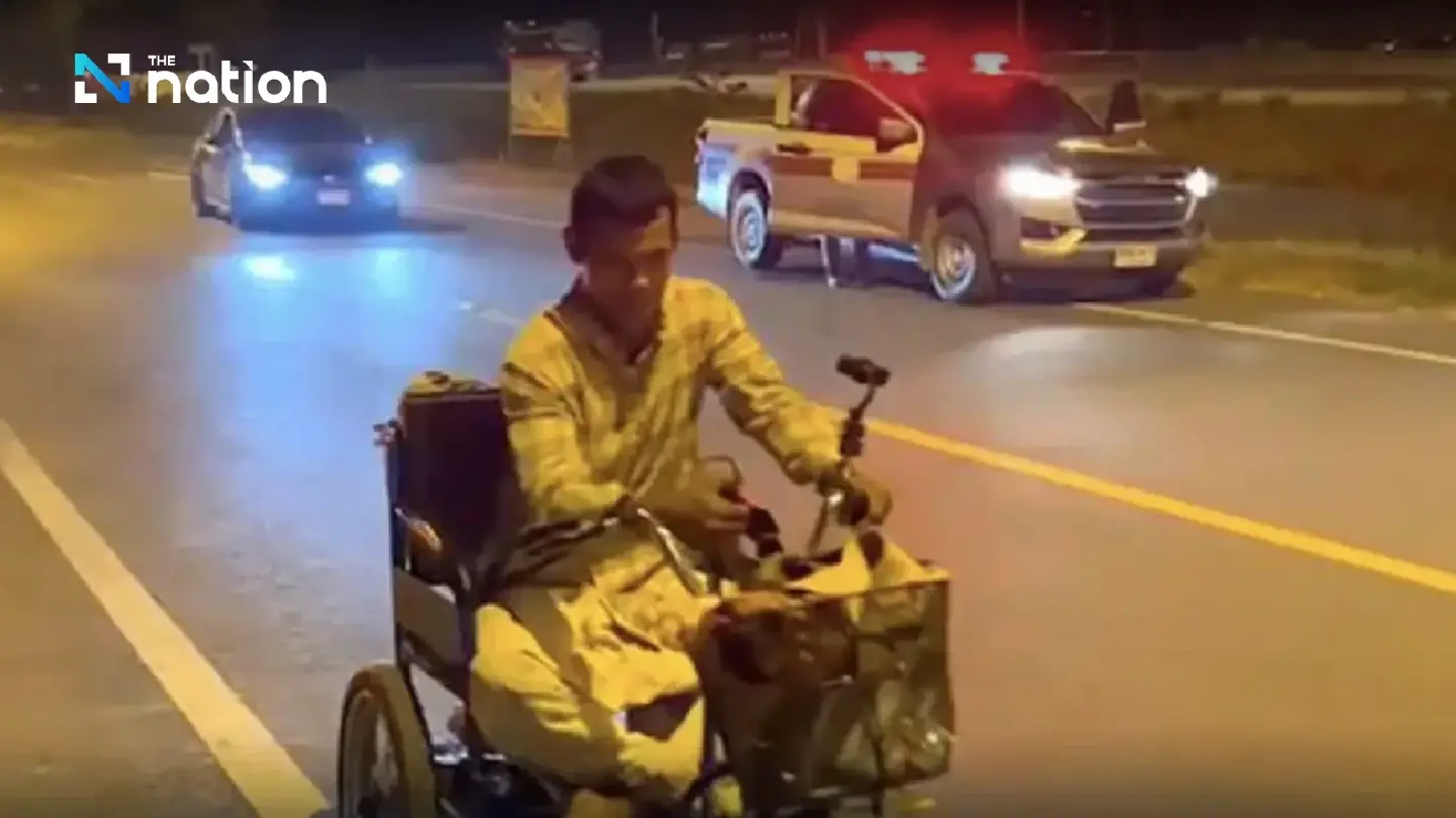 Sukhothai man’s 800km wheelchair trek for disability pay sparks govt action