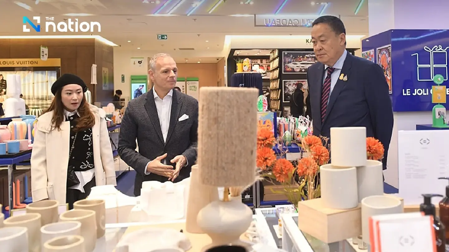 Srettha, Paetongtarn showcase Thai fashion at French luxury store Printemps