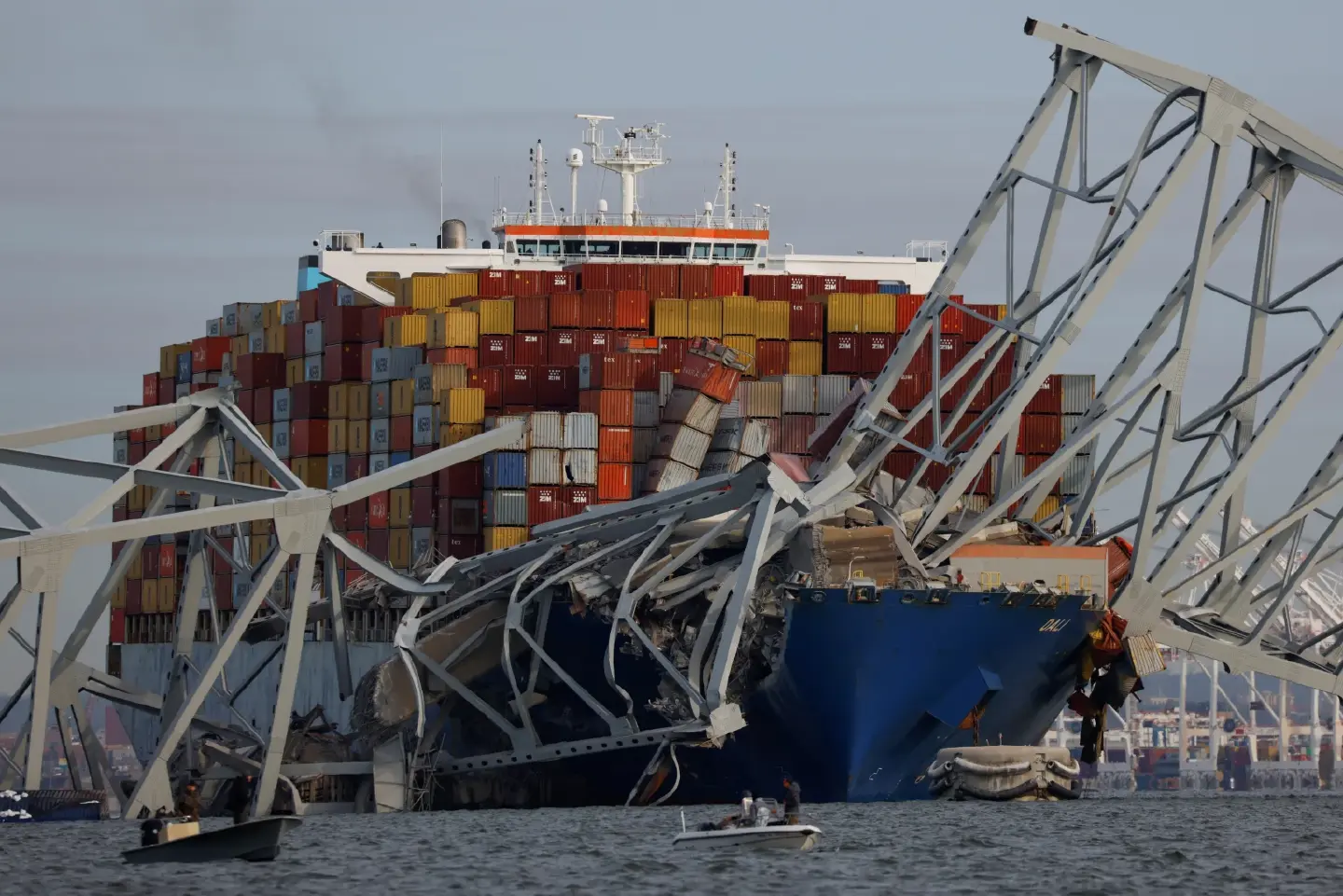 Cargo ship hits Baltimore’s Key Bridge, bringing it down