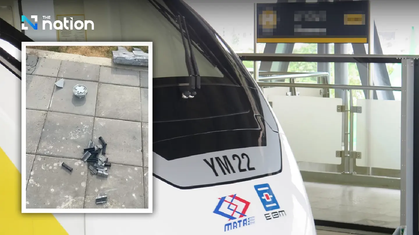 Yellow Line monorail halted after metal parts fall onto street below