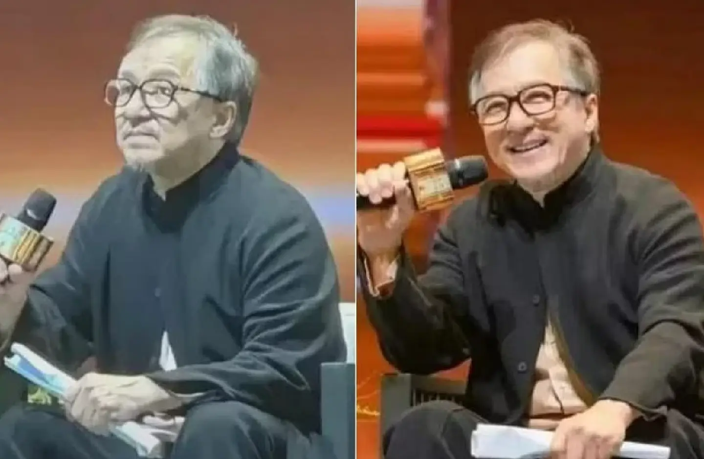 Photos of Jackie Chan with white hair trigger online discussion