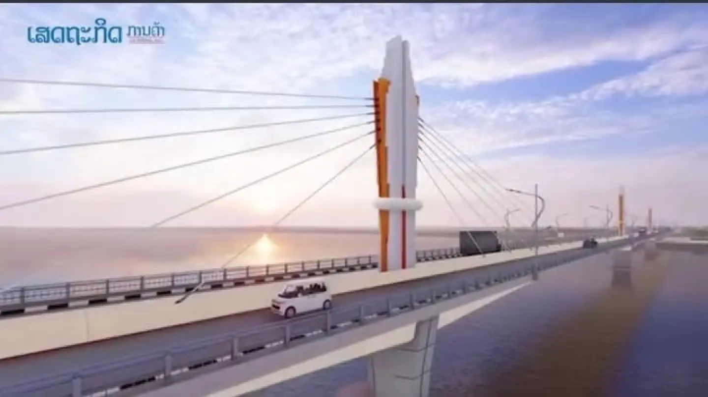 Fifth Lao-Thai Mekong bridge on track for completion by year end