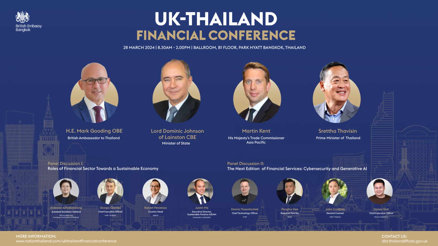 British Embassy to hold UK-Thai Financial Conference on Thursday