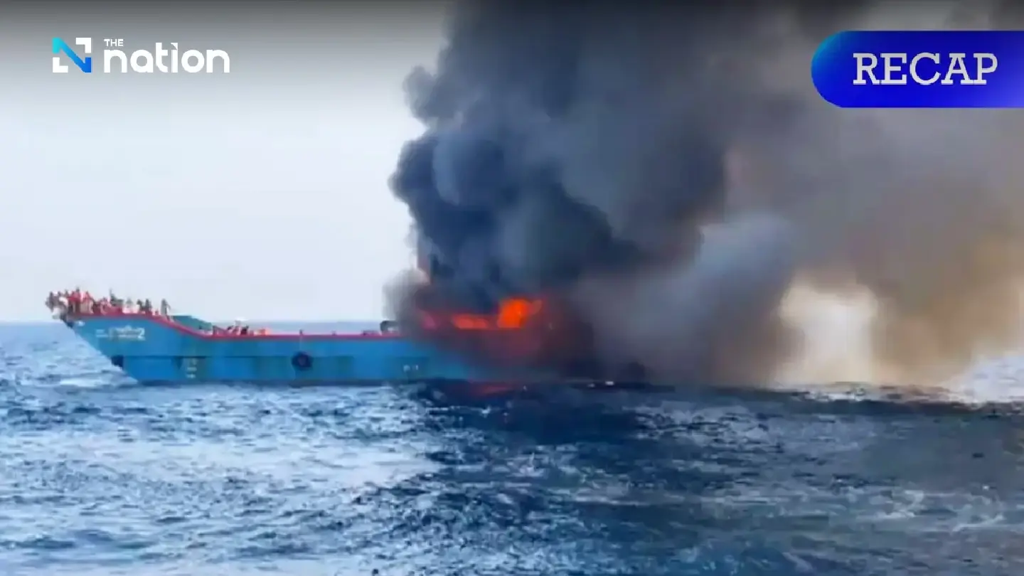 10 passengers hospitalised as boat catches fire off Koh Tao in Surat Thani