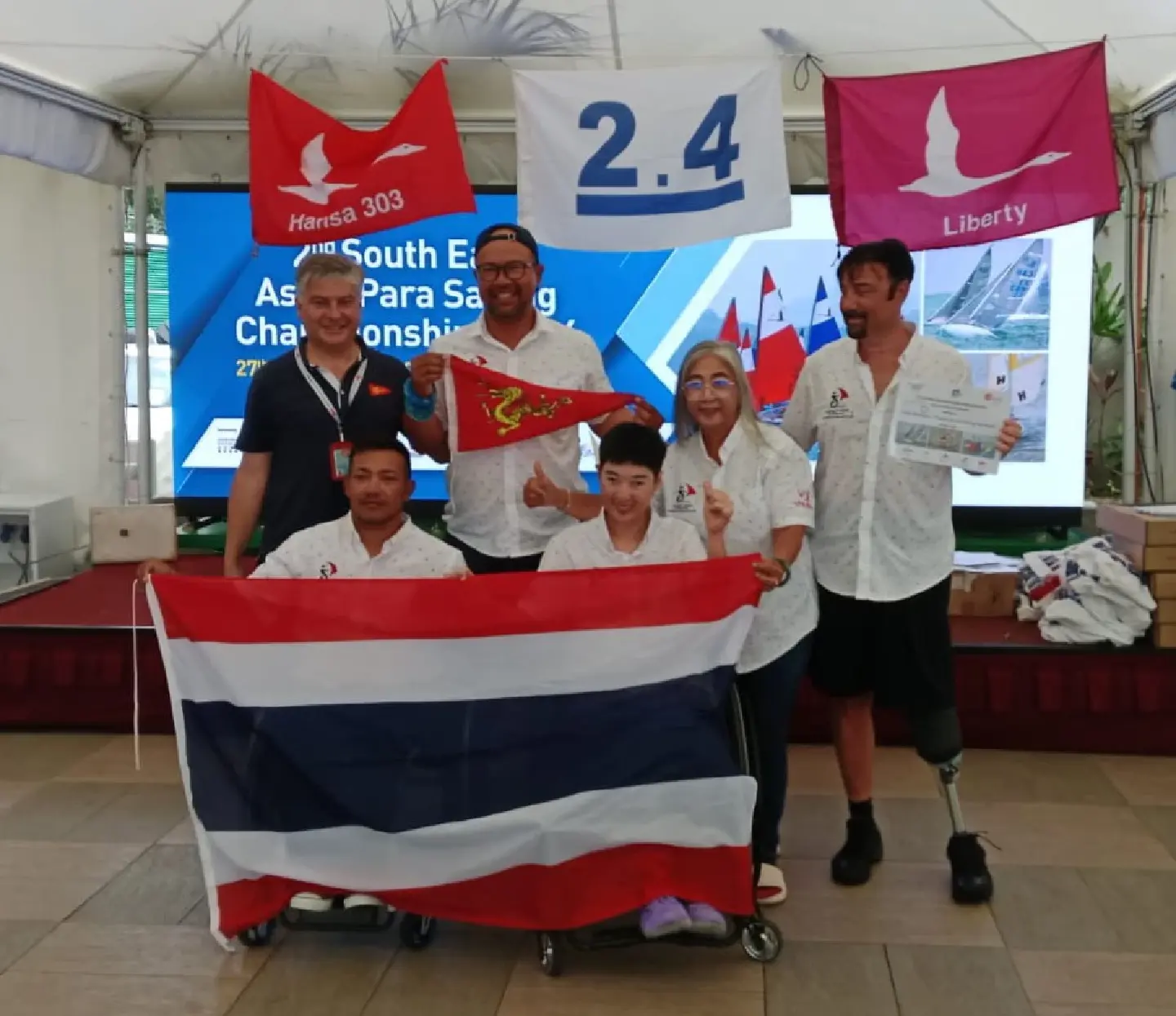 Thai parasailors win gold and bronze at Southeast Asia parasailing championship