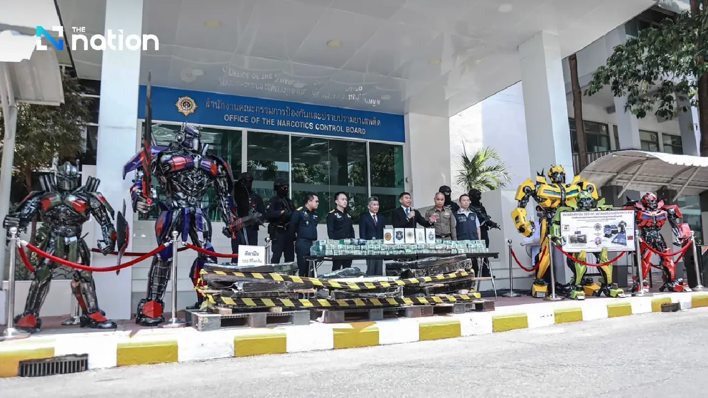 Thai officials seize 320kg of ketamine concealed in iron robots heading for Taiwan Thai officials seize 320kg of ketamine concealed in iron robots heading for Taiwan