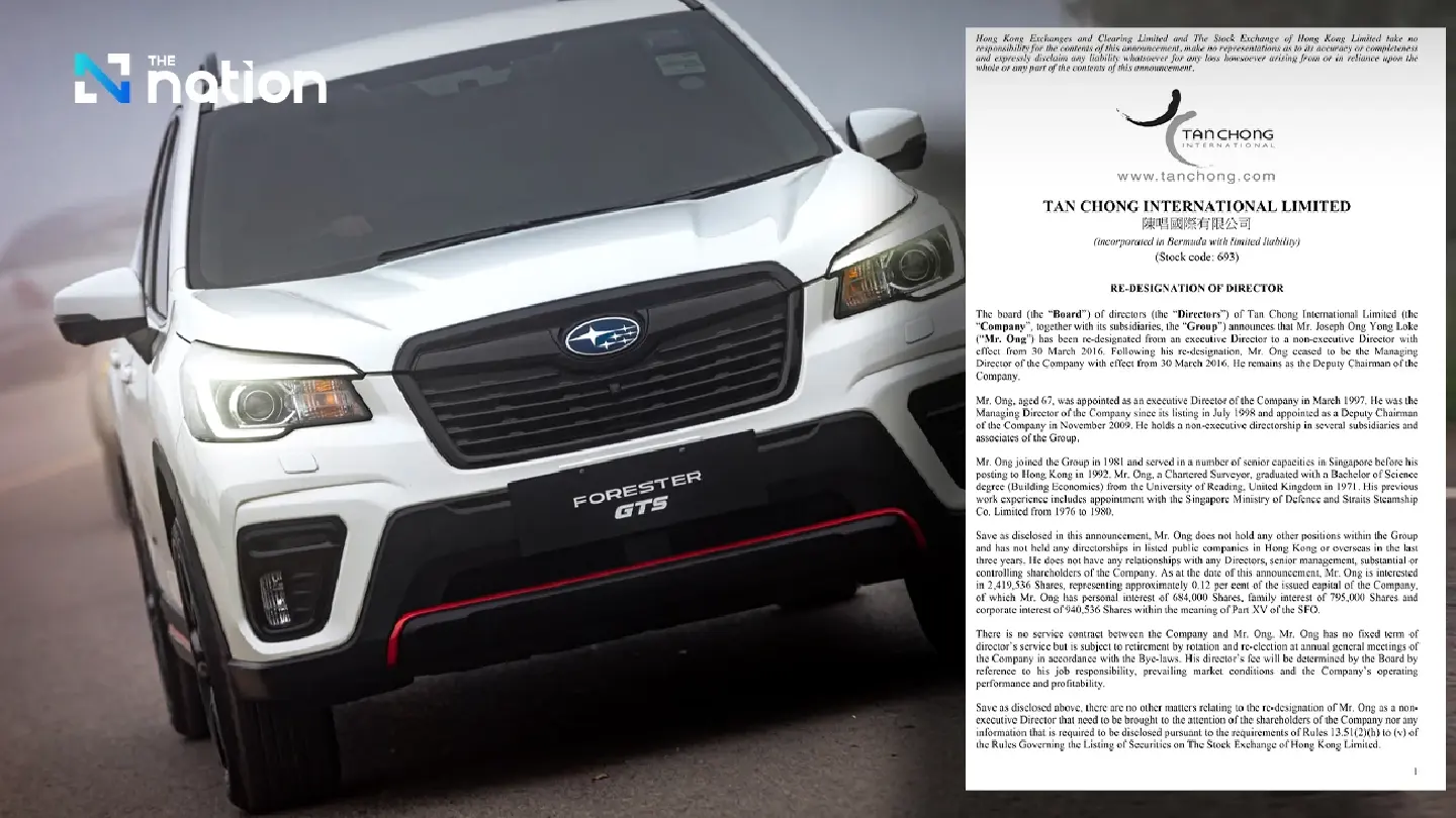 Only imported Subaru vehicles in Thailand after yearend