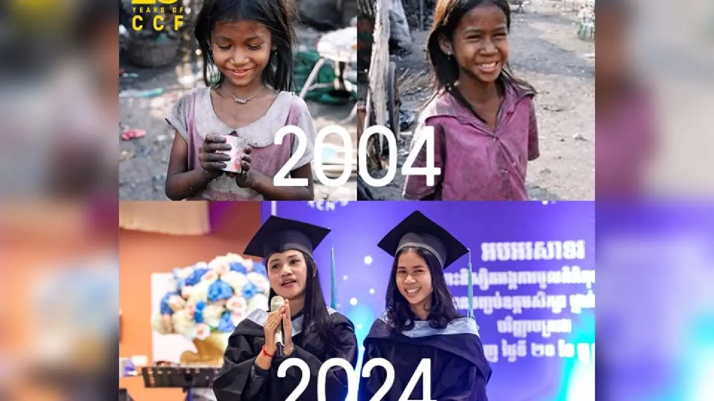 Education lifts impoverished Cambodian sisters from dumpsite to office