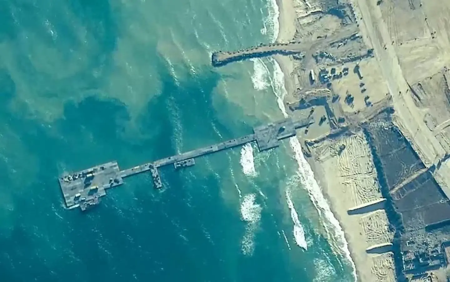 Aid for Gaza will soon flow from pier project just finished by US military Aid for Gaza will soon flow from pier project just finished by US military