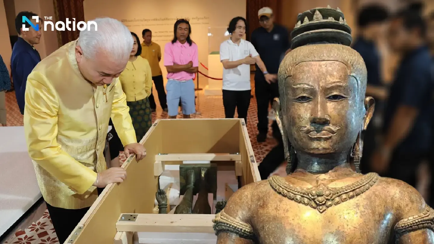 Repatriated ‘Golden Boy’ statue lands safely in Bangkok