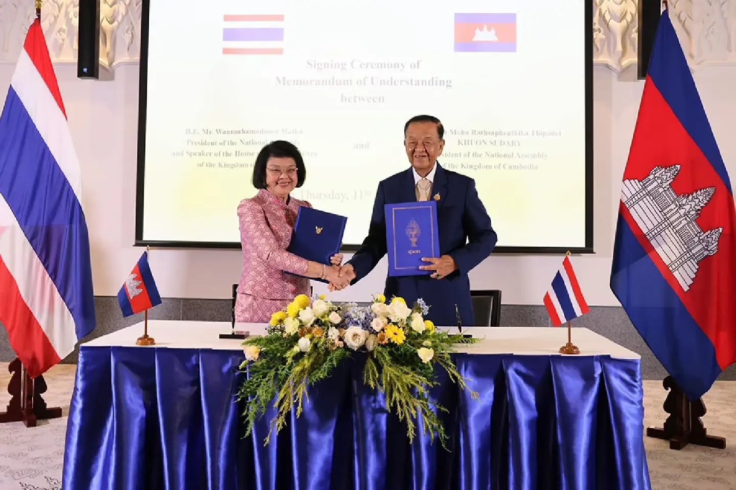 Cambodian, Thai National Assembly’s ink cooperation MoU