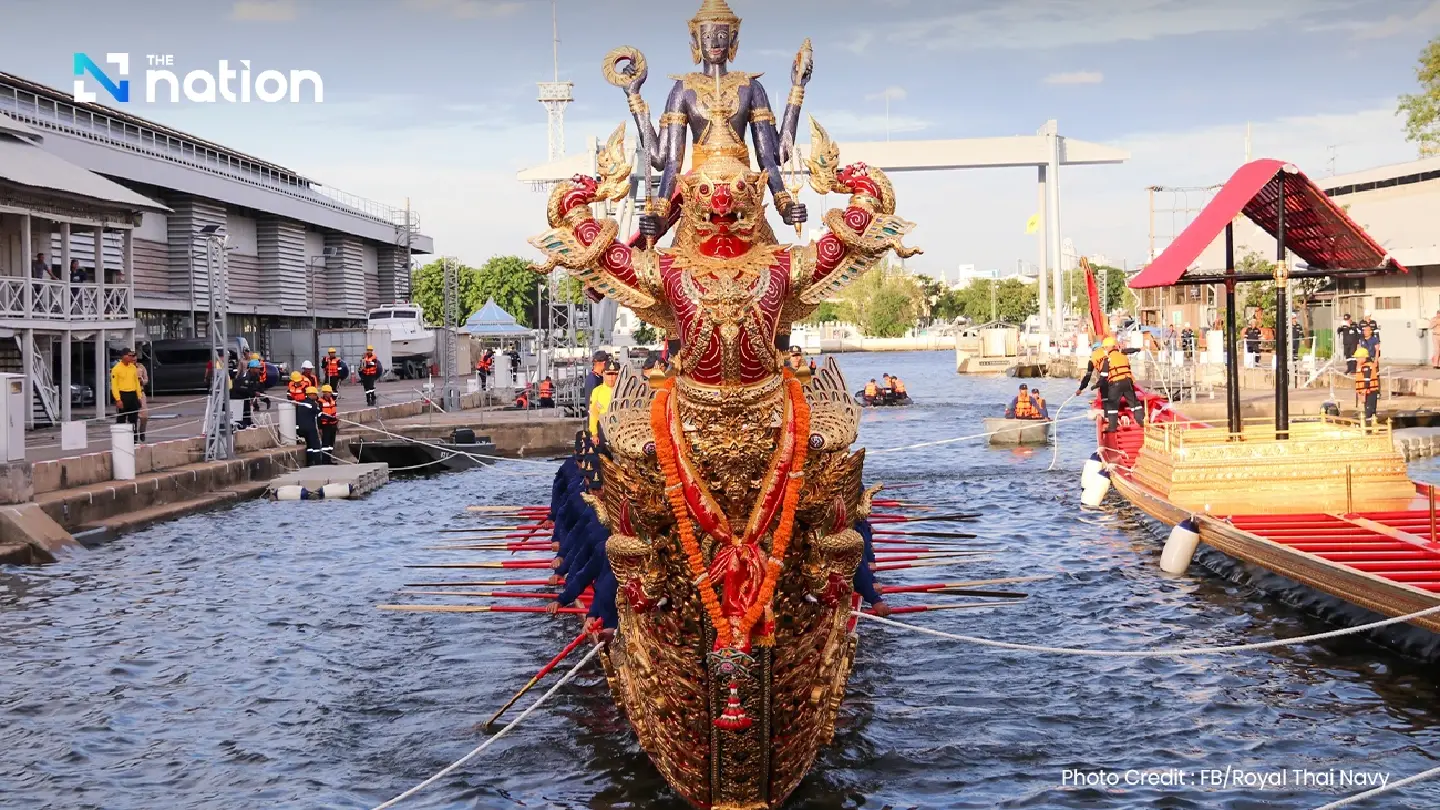 Rehearsals for the Royal Barge Procession get underway
