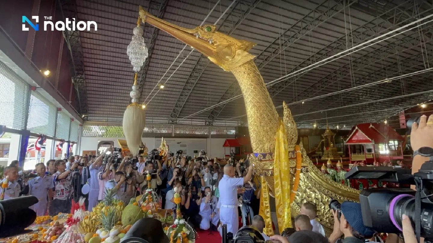 Navy prepares Royal Barges for majestic procession honouring the King