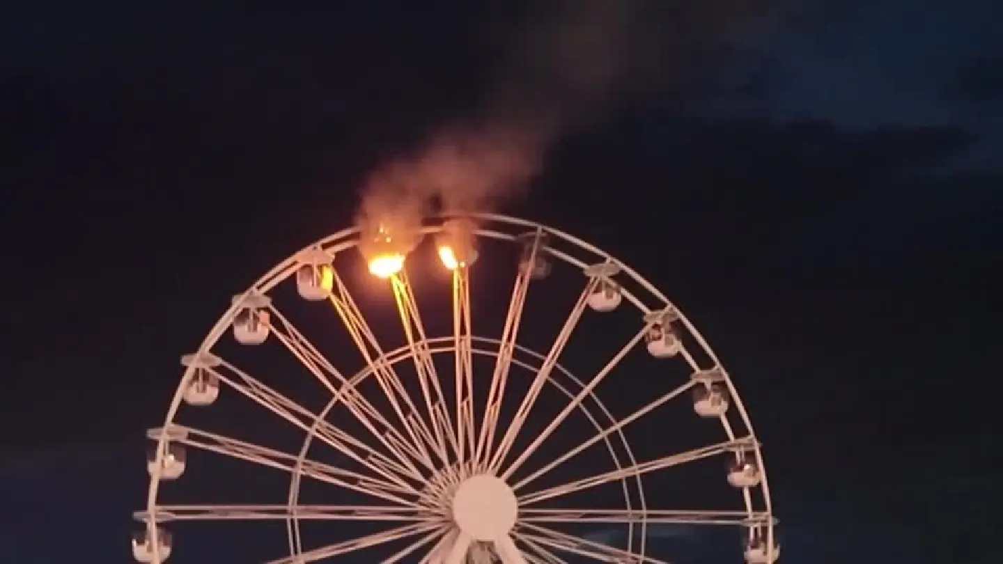 At least 23 injured when fire breaks out on a Ferris wheel in eastern Germany