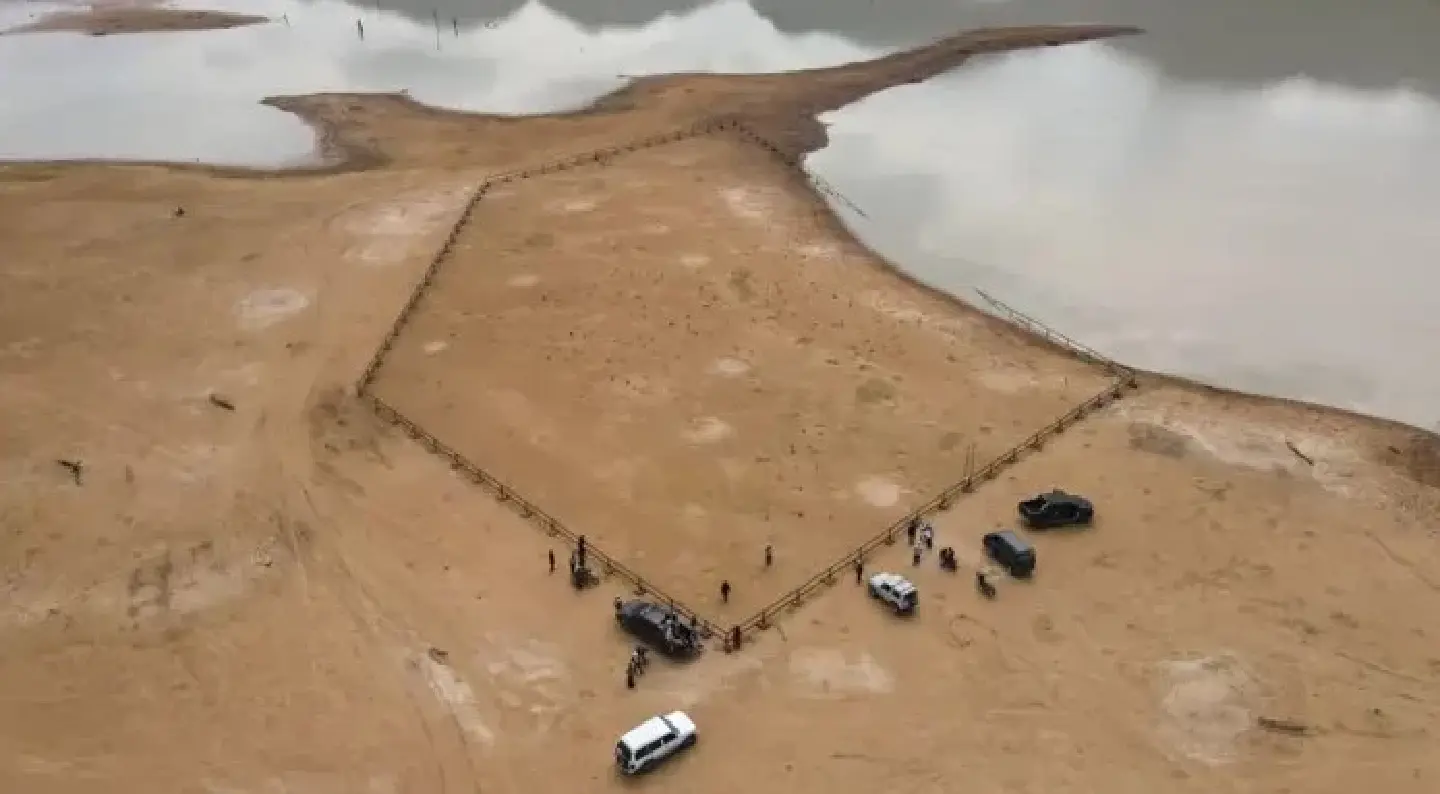 Old cemetery emerges as Malaysian Lake waters recede