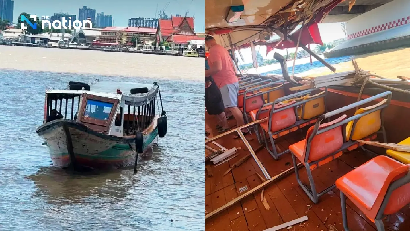 Tourists among 4 injured in Chao Phraya boat collision