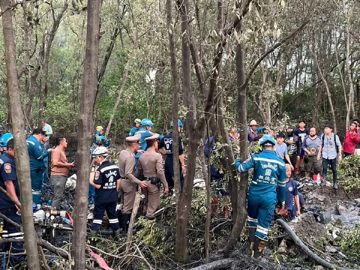 No survivors found after small plane crash in Bang Pakong mangrove forest