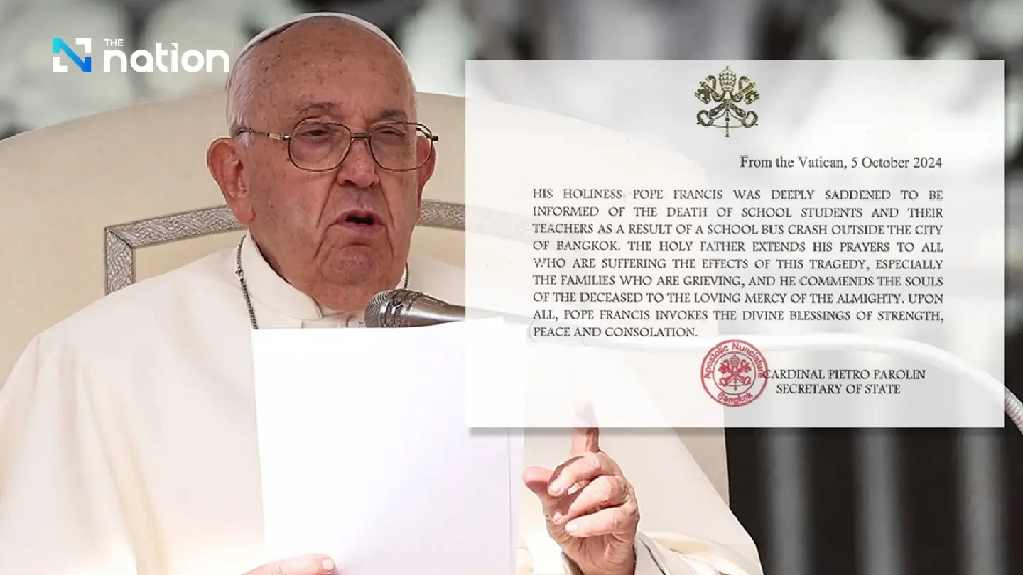 Pope Francis offers condolences, prayers for 23 bus fire victims