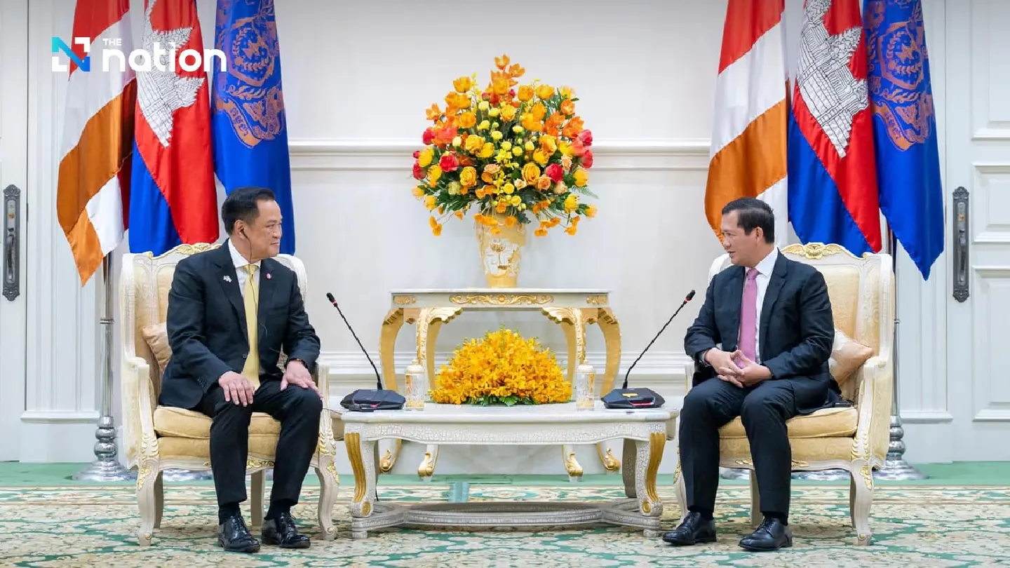 Anutin, Cambodian PM discuss cross-border trade, stronger ties