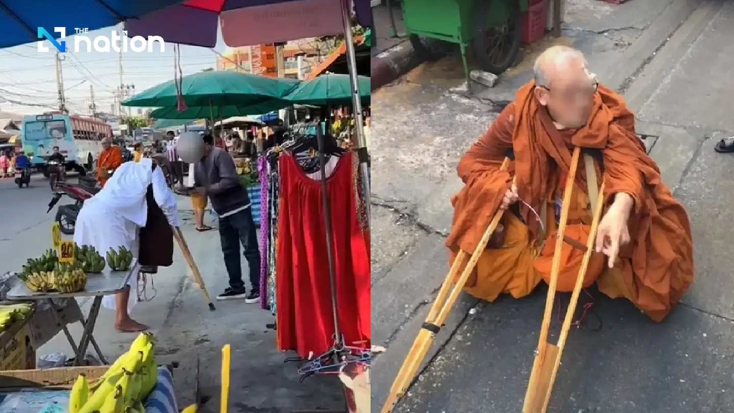 Bangkok’s fake disabled monk defies police, returns to begging Bangkok’s fake disabled monk defies police, returns to begging