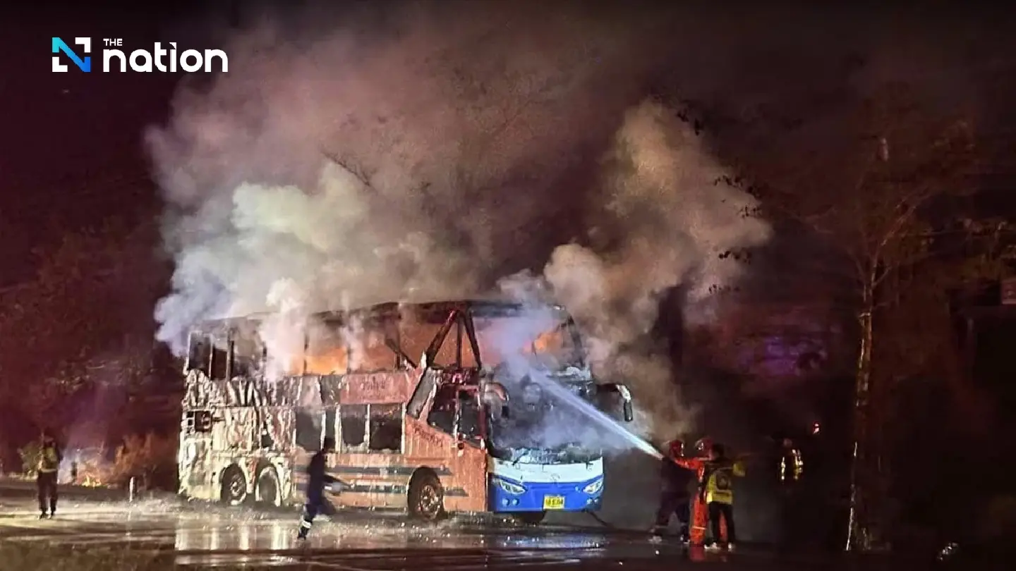 Tour bus inferno in Lampang sparks fresh safety concerns