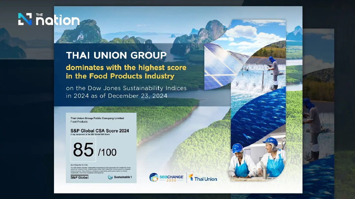 Thai Union ranked no.1 in the food products industry on Dow Jones Sustainability Indices for 2024 Thai Union ranked no.1 in the food products industry on Dow Jones Sustainability Indices for 2024
