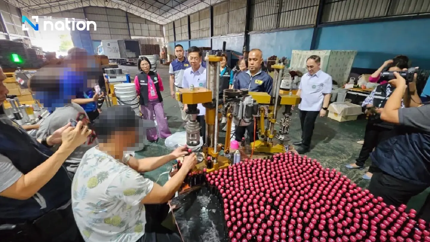 Crackdown on Nakhon Pathom factory making fake cough syrup