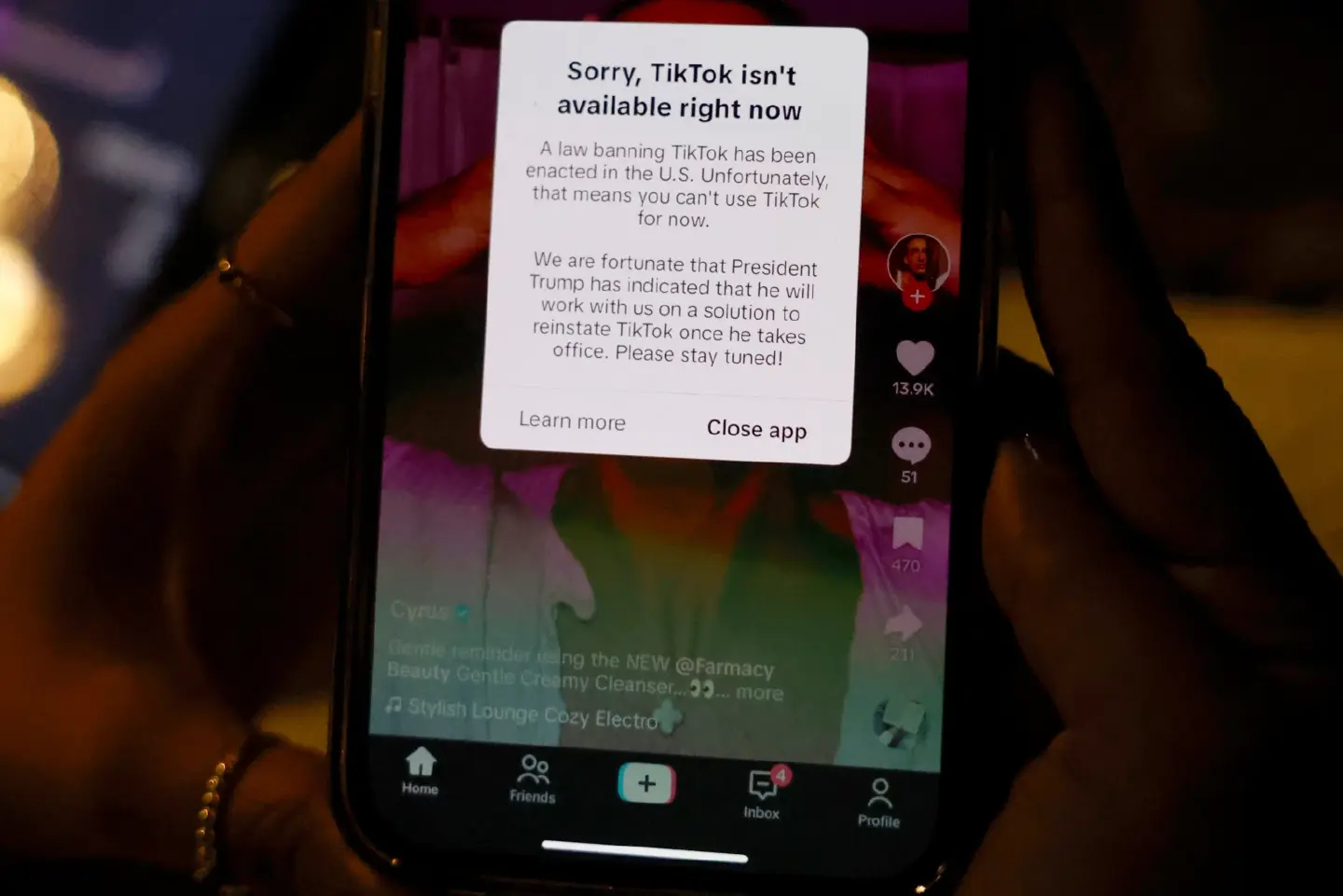 TikTok goes dark as US ban takes effect TikTok goes dark as US ban takes effect