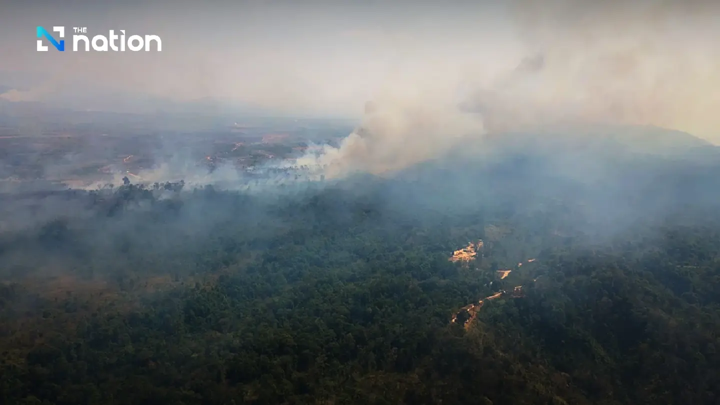 Thai authorities on alert as Cambodia forest fire crosses border Thai authorities on alert as Cambodia forest fire crosses border