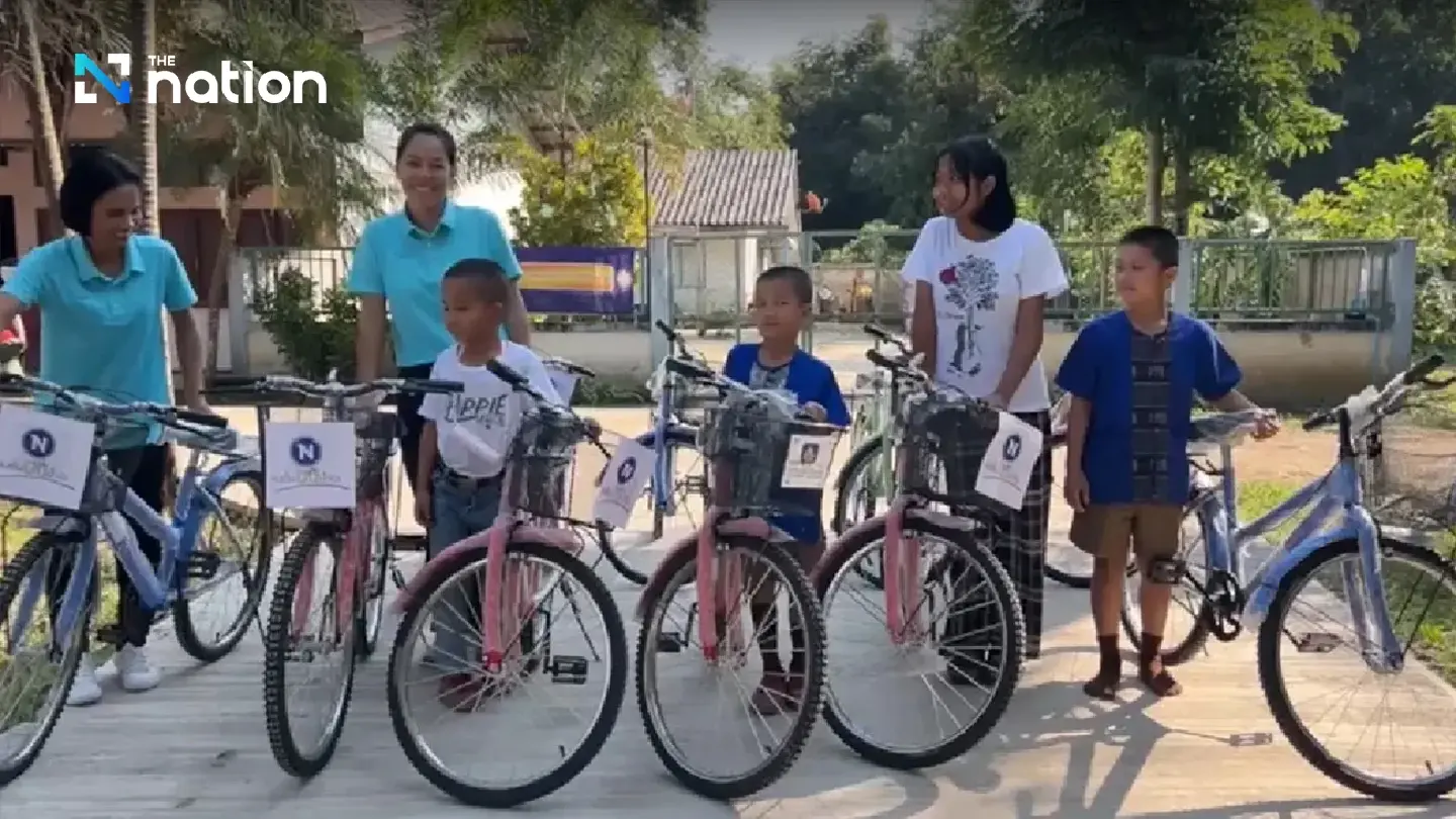 Nation Group delivers bicycles to flood-hit Chiang Rai school Nation Group delivers bicycles to flood-hit Chiang Rai school