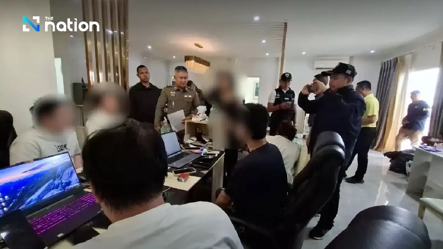Five Chinese nabbed in Chonburi linked to online gambling Five Chinese nabbed in Chonburi linked to online gambling
