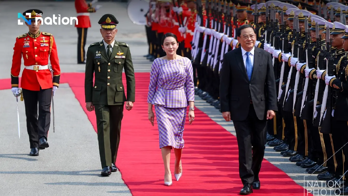 Thai PM welcomes her Laotian counterpart