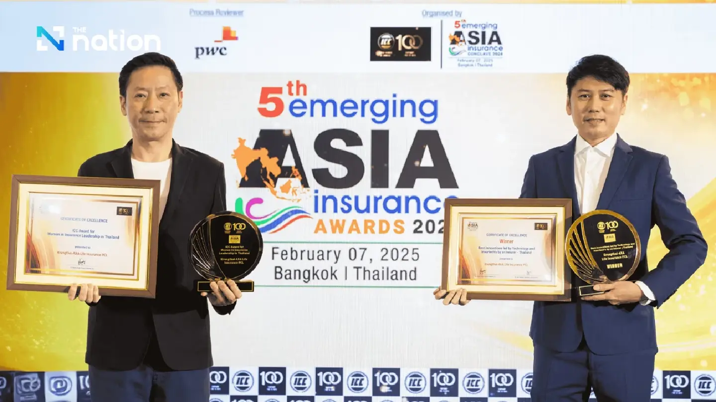 Krungthai-AXA Life Insurance Wins 2 Prestigious Awards at the 5th Emerging Asia Insurance Conclave & Awards 2024