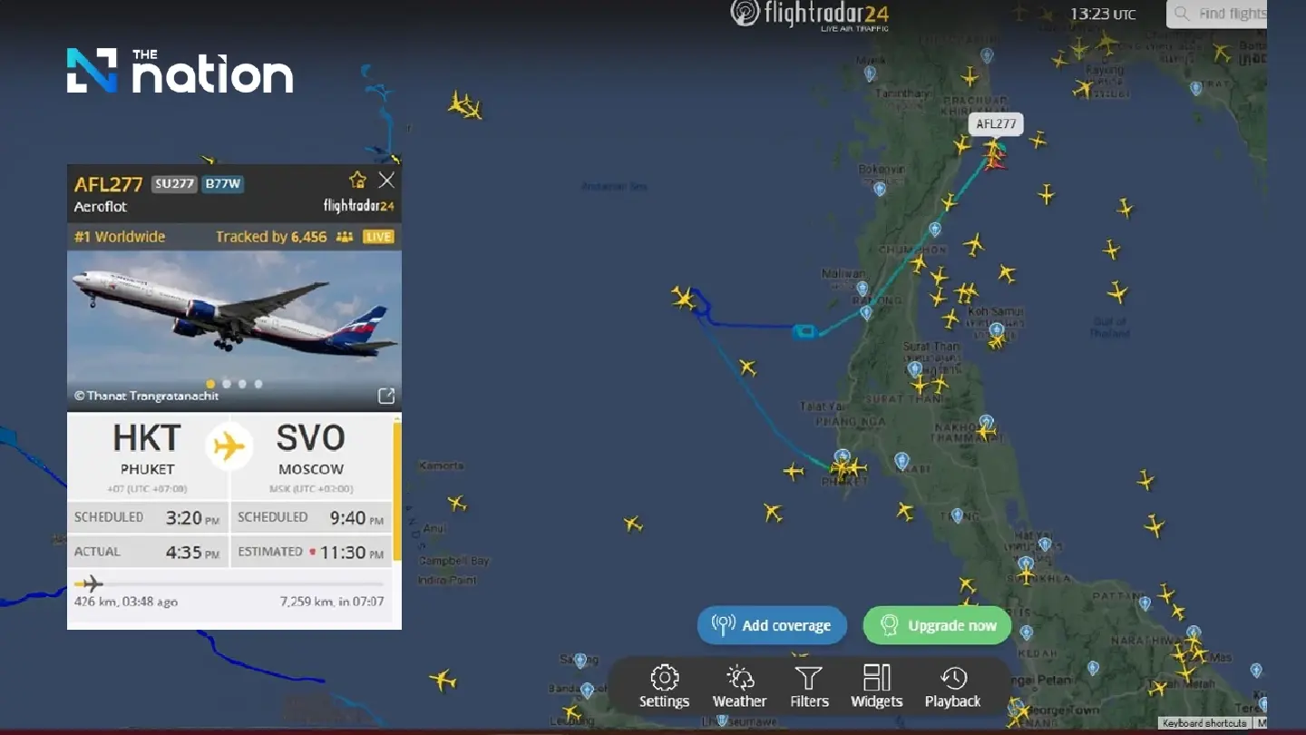 Phuket-Moscow flight makes emergency landing at Suvarnabhumi Phuket-Moscow flight makes emergency landing at Suvarnabhumi