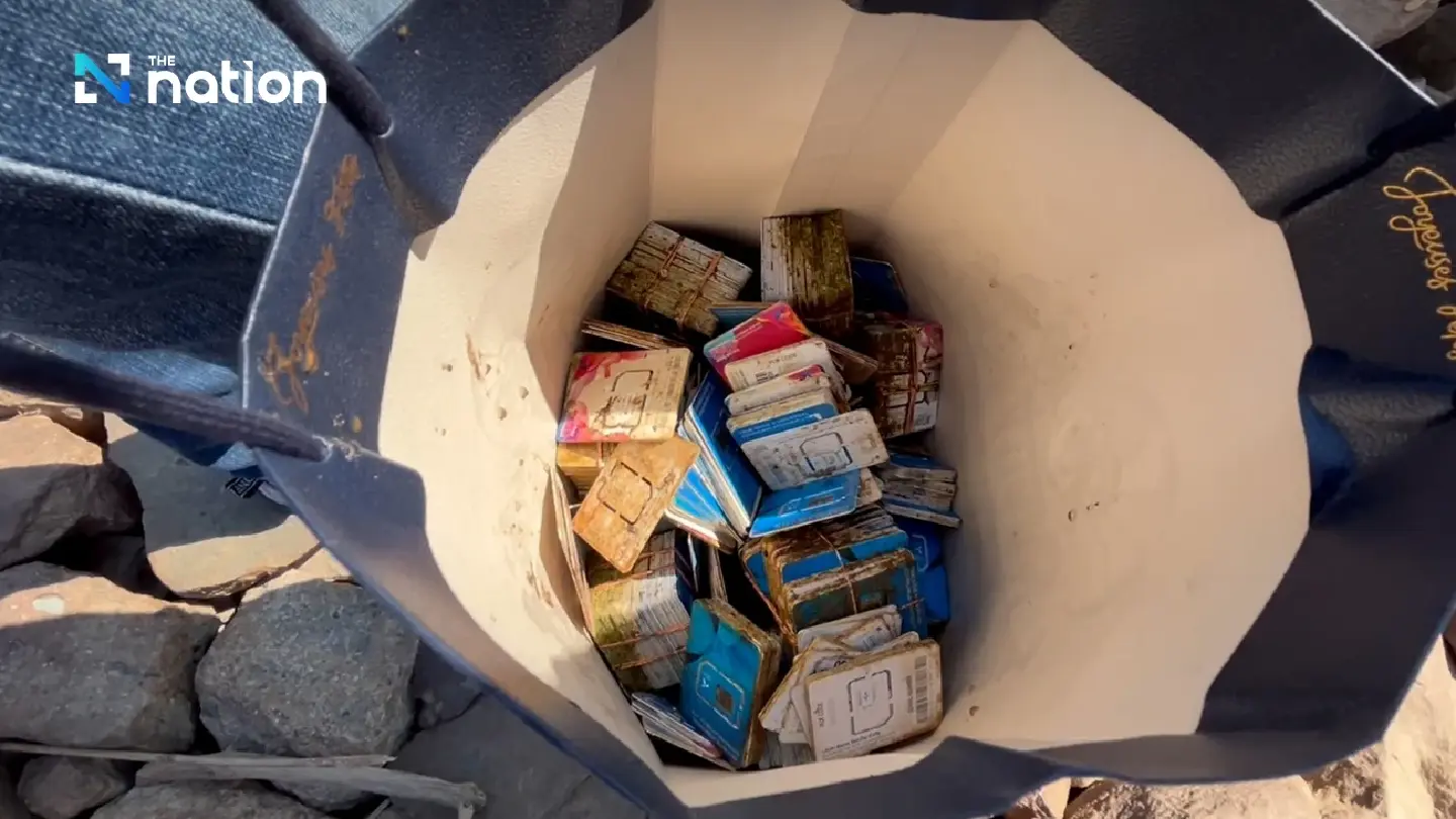 Over 2,000 SIM cards dumped on Mekong riverbank in Mukdahan