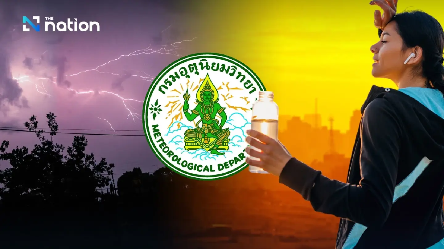 Hot day with isolated thundershowers for most of Thailand Hot day with isolated thundershowers for most of Thailand