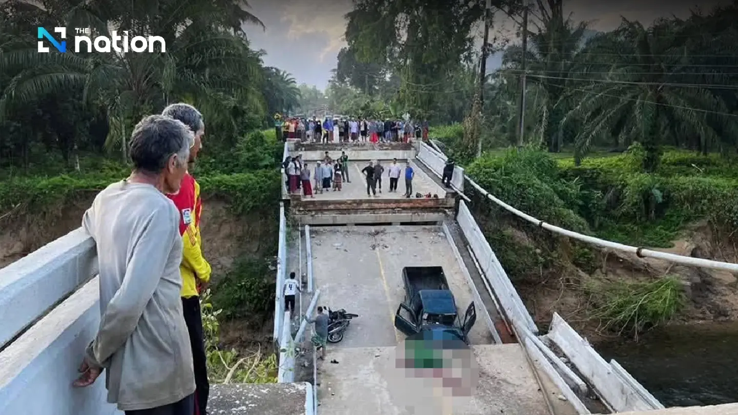 One killed, three injured in Narathiwat bridge collapse