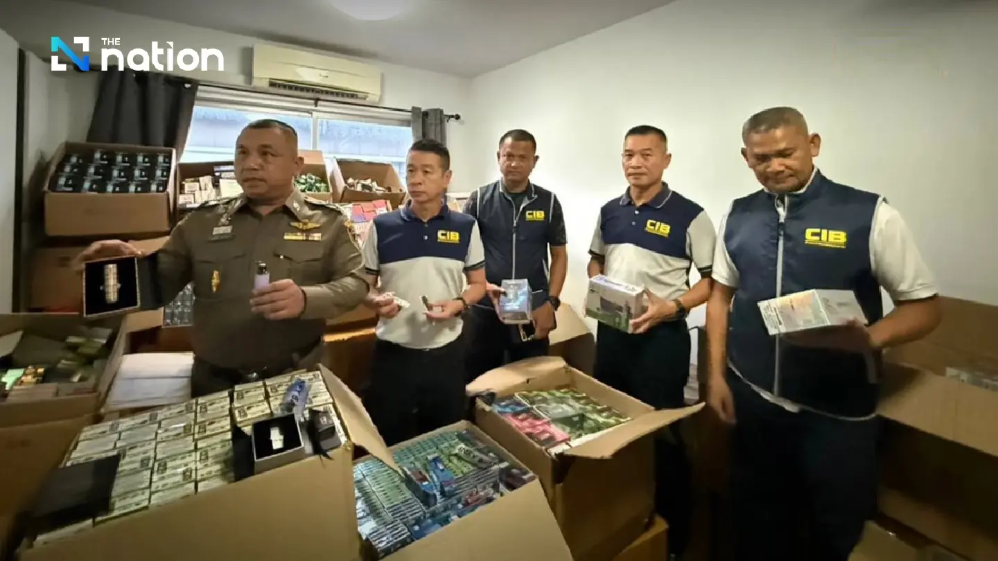 Woman busted with 10-million-baht worth of e-cigarettes Woman busted with 10-million-baht worth of e-cigarettes
