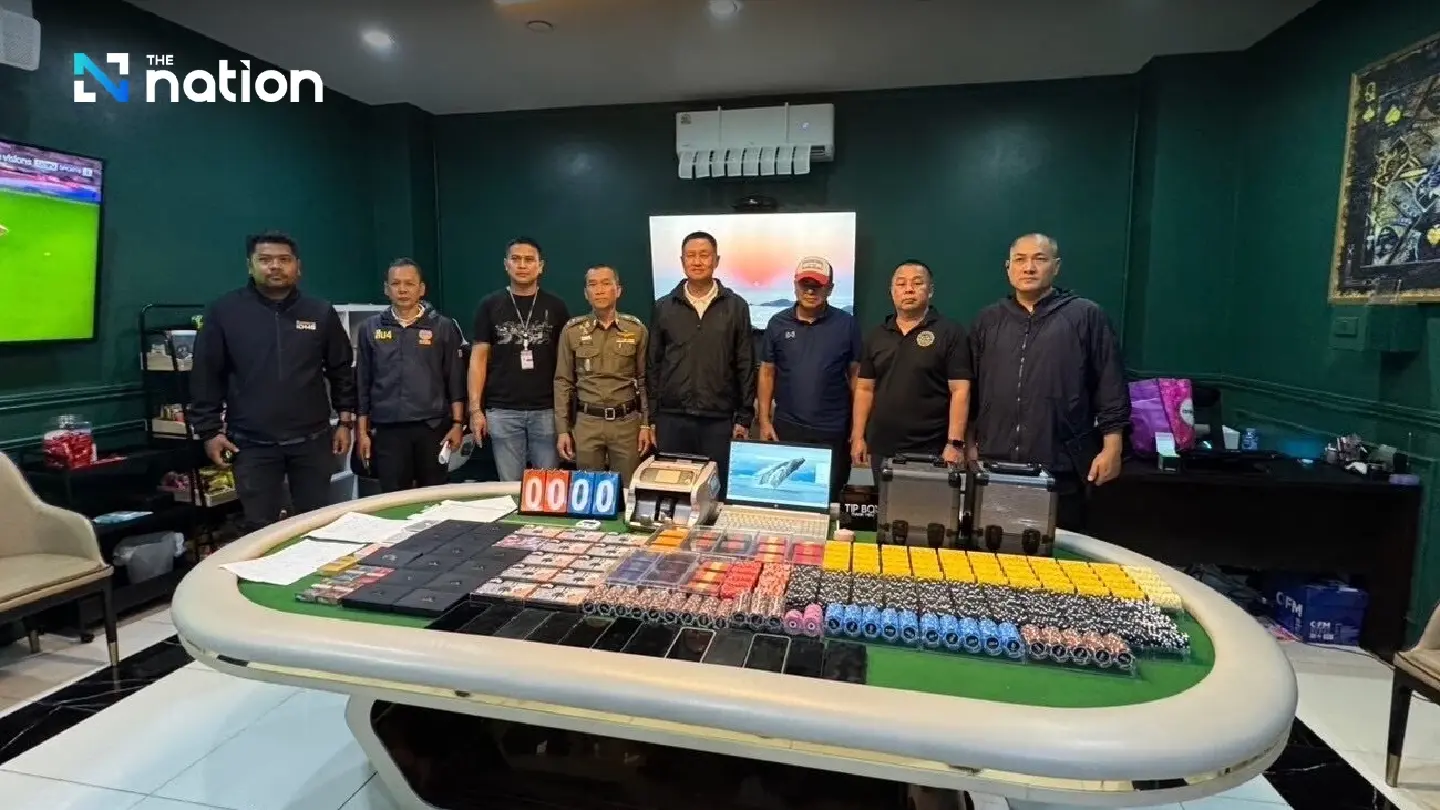 52 Thais, foreigners arrested at illegal poker den in Bangkok